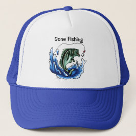 Gone Fishing Trucker Hat Truckerkappe