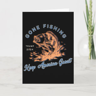 Gone Fishing Trump 2024 Lustig Sport Angeln Hob Karte
