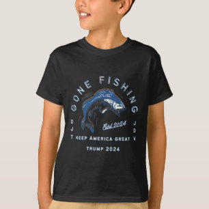 Gone Fishing Trump Vance 2024 Sportfischerei Verga T-Shirt