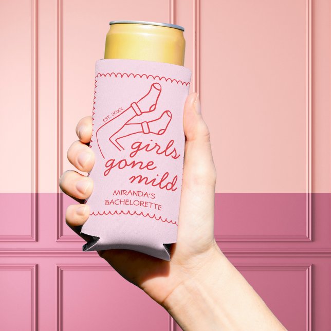 Gone Mild Hand Drawn Low-Key Bachelorette Selters Dosenkühler (Girls Gone Mild Hand Drawn Low-Key Bachelorette Seltzer Can Cooler)