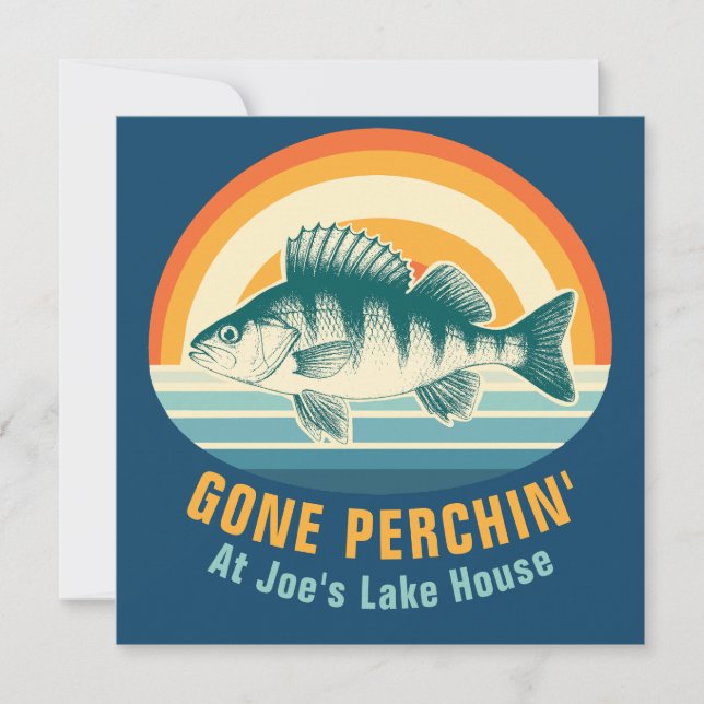 Gone Perching at the Lake House Birthday Sticker Einladung (Vorderseite)