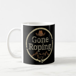 Gone Roping Rodeo Team Roping Kaffeetasse