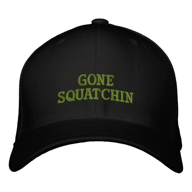 Gone Squatchin Bestickte Baseballkappe (Vorderseite)