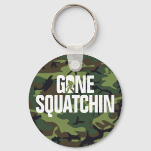 Gone Squatchin - Camouflage aus weißem und grünem Schlüsselanhänger