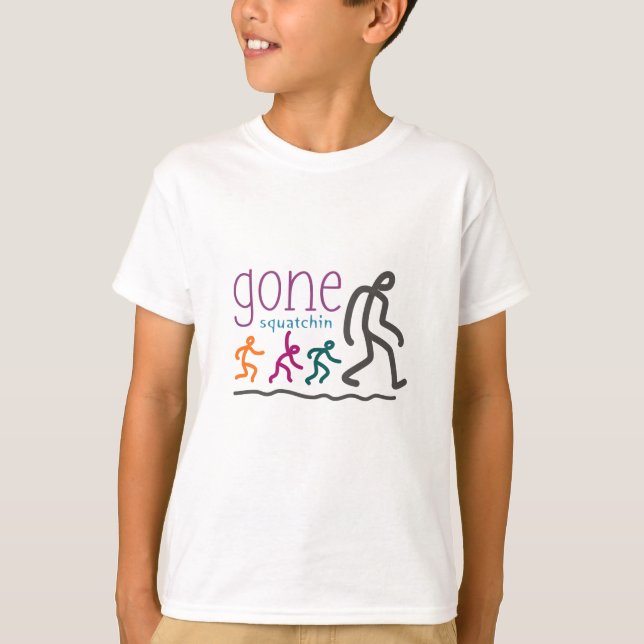 Gone Squatchin Cartoon T-Shirt (Vorderseite)