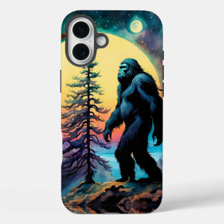 Gone Squatchin' farbenfrohe Sasquatch Landschaft iPhone 16 Plus Hülle