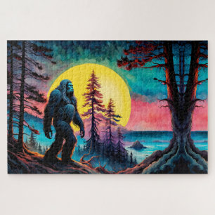 Gone Squatchin' farbenfrohe Sasquatch Nachtlandsch