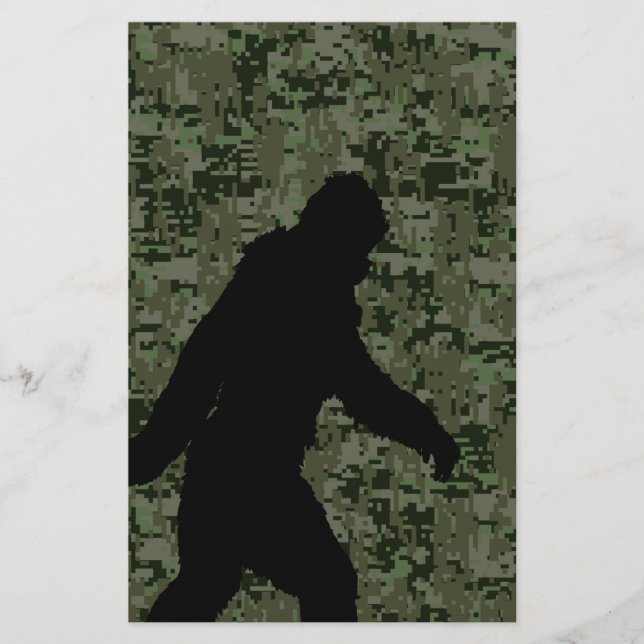 Gone Squatchin For on Olive Digital Camouflage Briefpapier (Vorderseite)