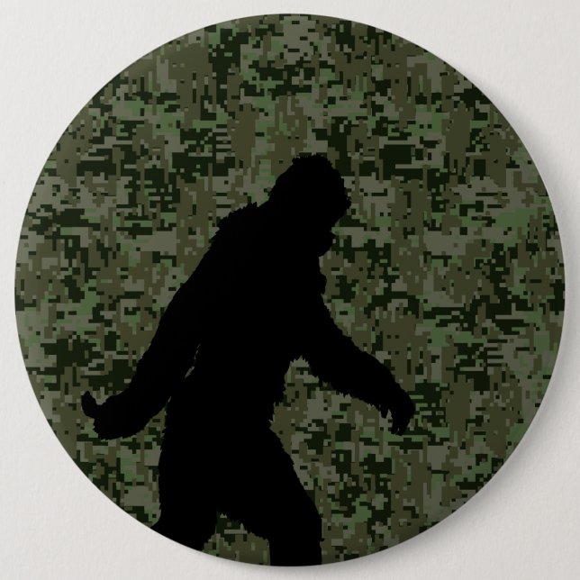 Gone Squatchin For on Olive Digital Camouflage Button (Vorderseite)