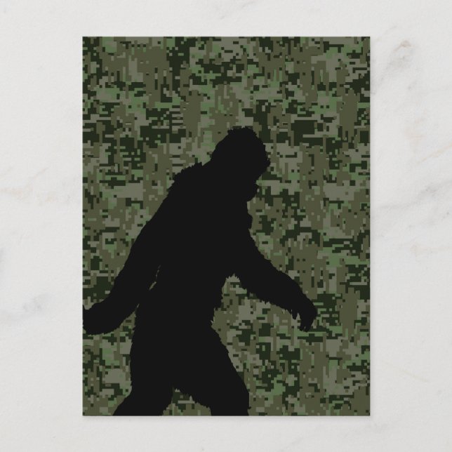 Gone Squatchin For on Olive Digital Camouflage Postkarte (Vorderseite)