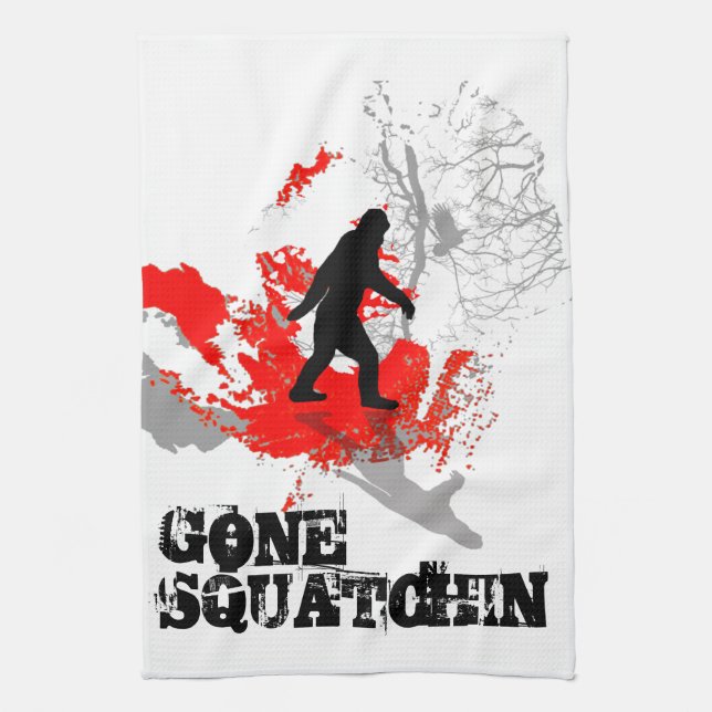 Gone Squatchin Geschirrtuch (Vertikal)