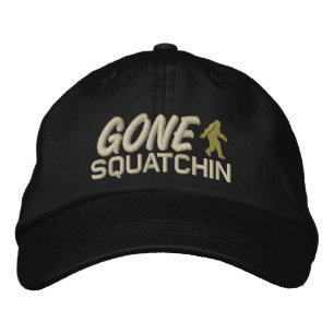 Gone Squatchin - Haferbrei und hellgrün Bestickte Kappe