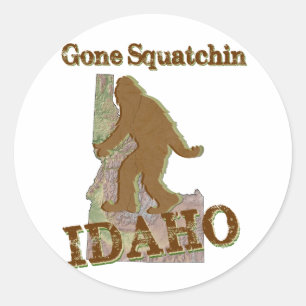 Gone Squatchin - Idaho Runder Aufkleber