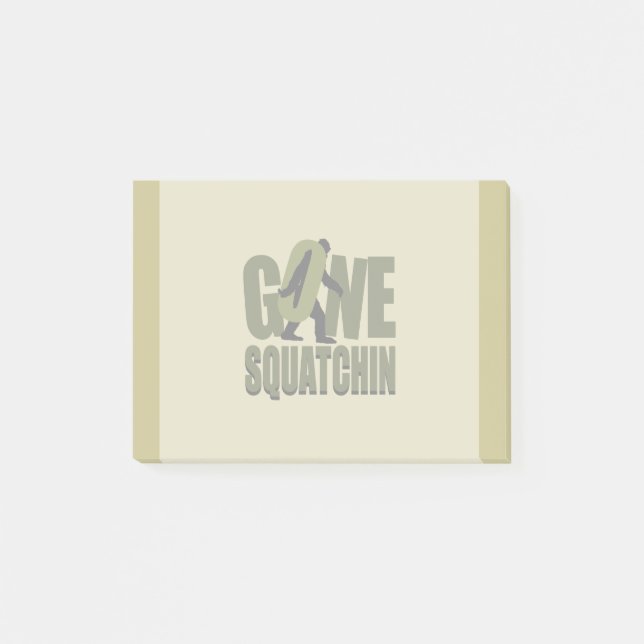 Gone Squatchin Kaki Anpassen Post-it Klebezettel (Vorderseite)