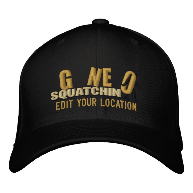 GONE SQUATCHIN Personalisieren Sie die Position Ca Bestickte Baseballkappe (Vorderseite)