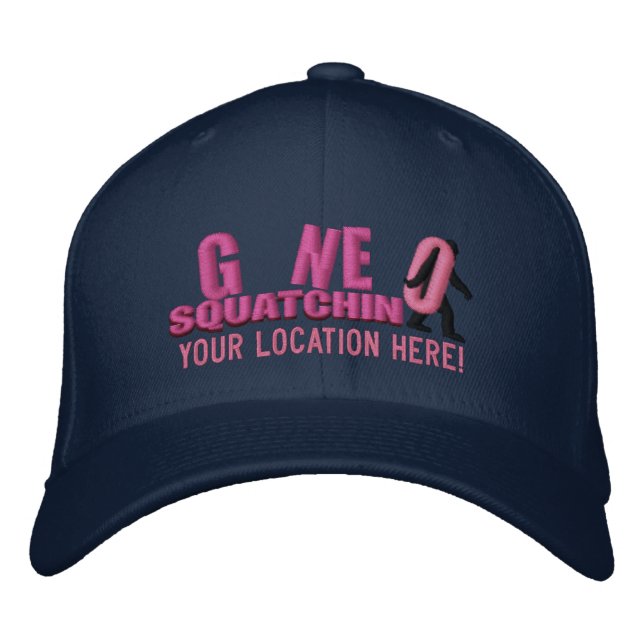 GONE SQUATCHIN Personalisieren Sie die Position Ca Bestickte Kappe (Vorderseite)