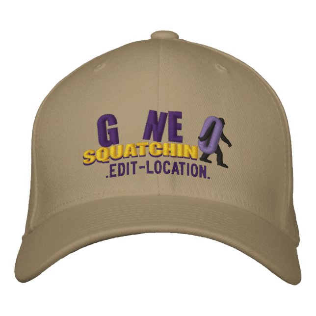 GONE SQUATCHIN Personalisieren Sie es! Position Bestickte Kappe (Vorderseite)