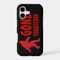 Gone squatching bigfoot rouge noir iphone 5 coque