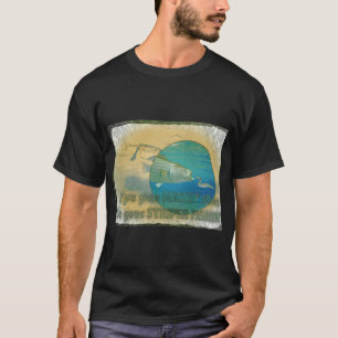 Gone Striper Angeln auf schwarz T-Shirt
