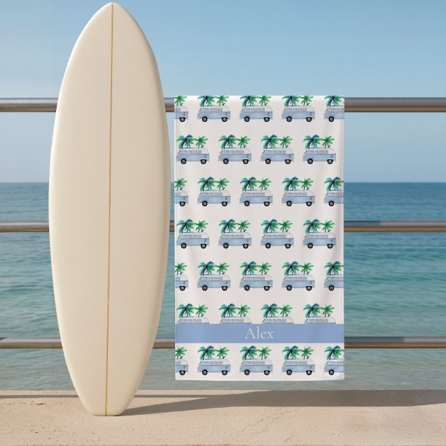Gone Surfing Surf Van  Strandtuch (Gone Surfing Beach Towel)