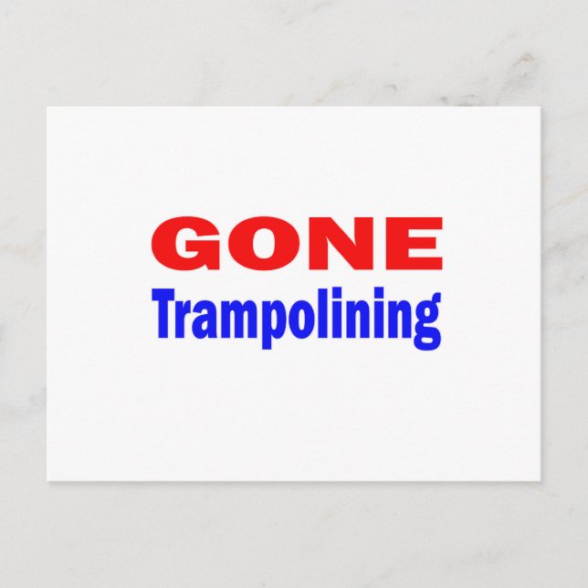 Gone Trampolining. Postkarte (Vorderseite)