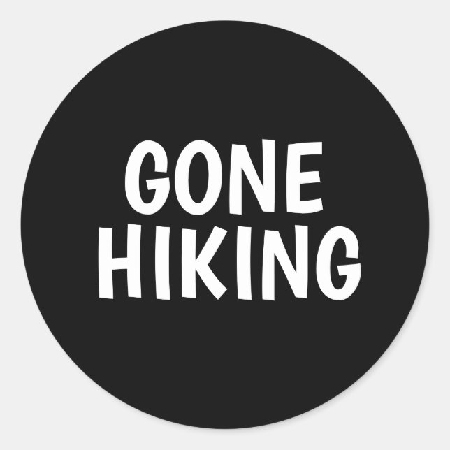 Gone Wandern Runder Aufkleber (Vorderseite)