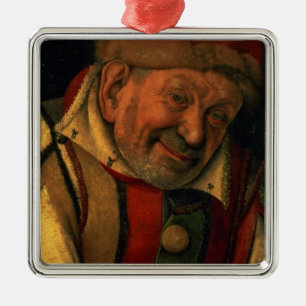 Gonella, der Ferrara-Gerichtsspaßvogel, c.1445 Silbernes Ornament