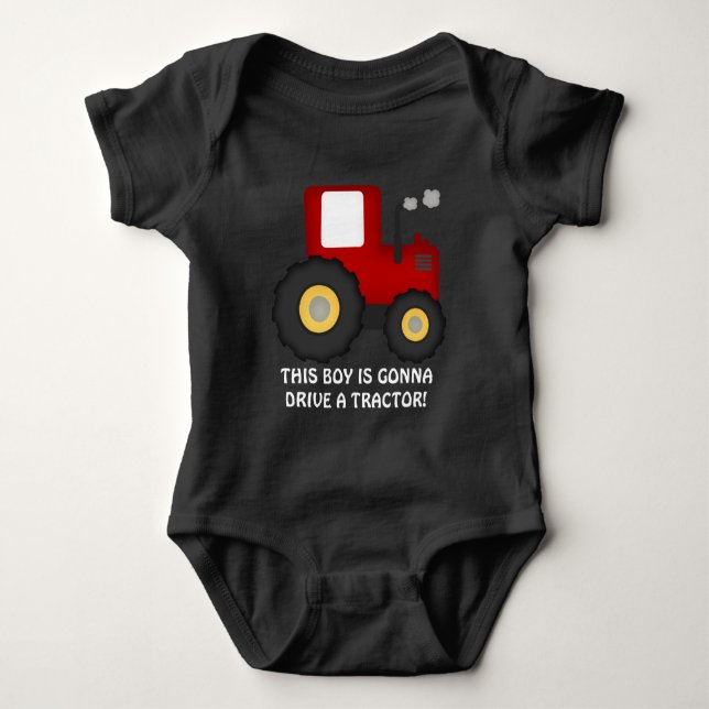 Gonna Drive ein Traktor Baby Bodysuit Baby Strampler (Vorderseite)