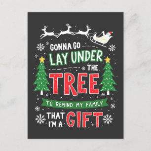 "Gonna geht unter den Baum, um meine Familie zu er Postkarte