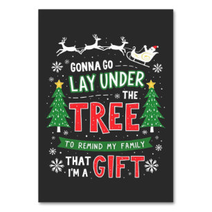 "Gonna geht unter den Baum, um meine Familie zu er Tischnummer