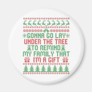 Gonna geht unter den Baum, um meine Familie zu eri Magnet