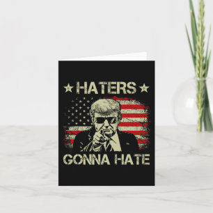 Gonna Hate Middle Finger Funny Trump 2024 Präsiden Karte