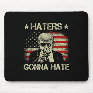 Gonna Hate Middle Finger Funny Trump 2024 Präsiden Mousepad