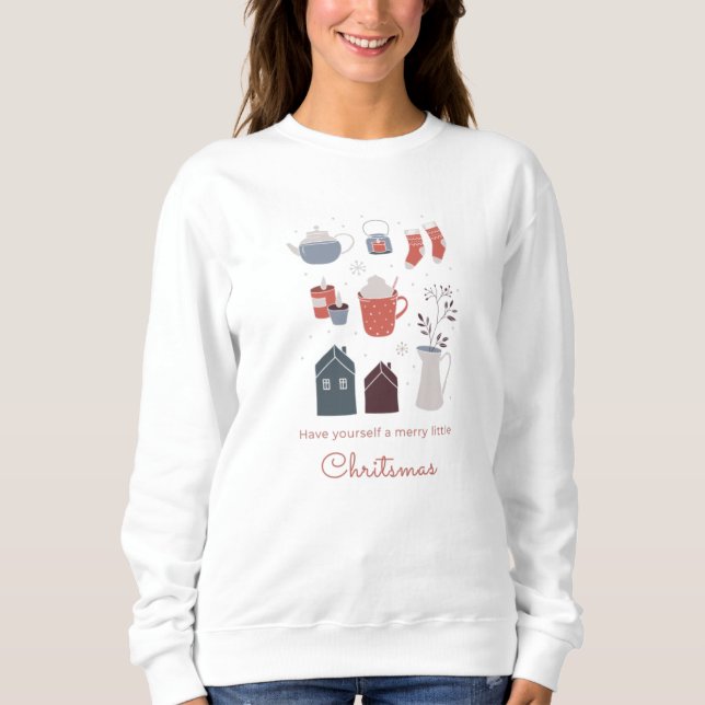 Gönnen Sie sich ein fröhliches kleines Weihnachtsf Sweatshirt (Vorderseite)