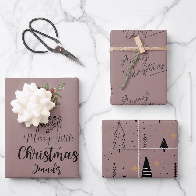 Gönnen Sie sich ein paar fröhliche Weihnachten Geschenkpapier Set (Vorderseite)