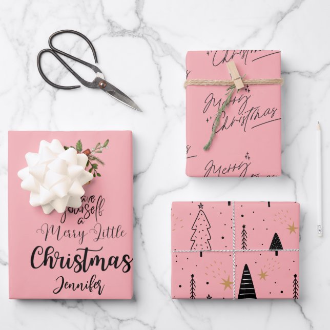 Gönnen Sie sich ein paar fröhliche Weihnachten sch Geschenkpapier Set (Vorderseite)