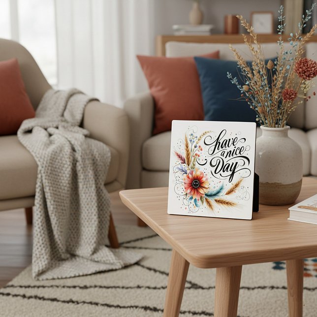 Gönnen Sie sich einen schönen Blumentag Fotoplatte (Von Creator hochgeladen)