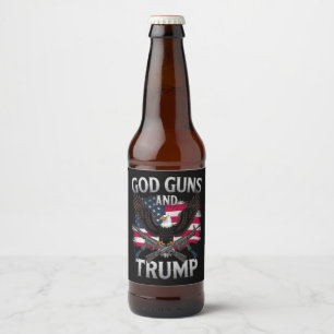 Gonnenfeuer und Trump rütteln die amerikanische Fl Bierflaschenetikett