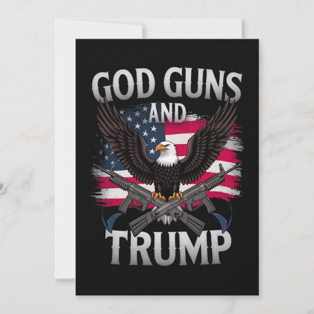 Gonnenfeuer und Trump rütteln die amerikanische Fl Einladung (Vorderseite)