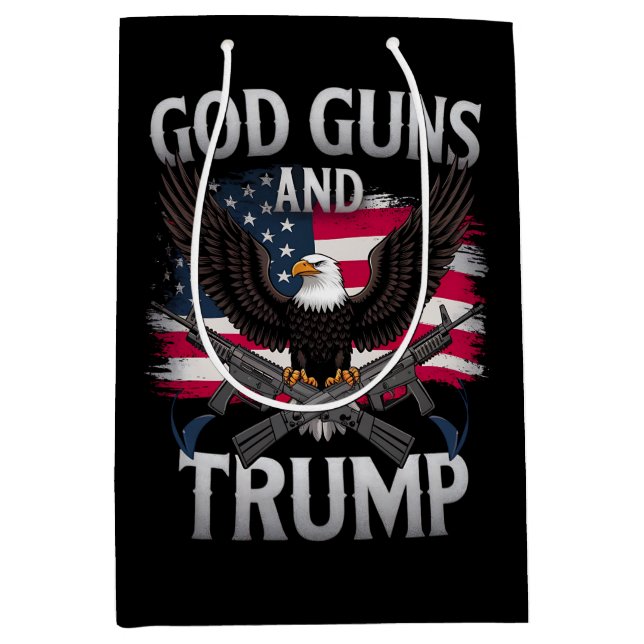 Gonnenfeuer und Trump rütteln die amerikanische Fl Mittlere Geschenktüte (Vorderseite)