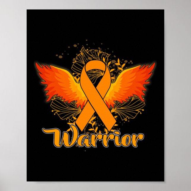 Gönner des Kriegers Orange Ribbon-Geschenk Poster (Vorne)