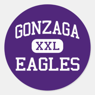 Gonzaga - Adler - Uni - Washington Runder Aufkleber