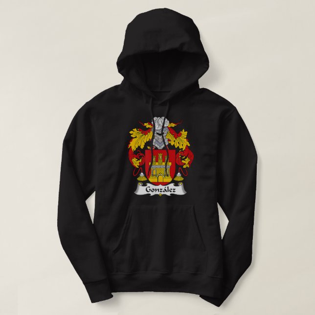 Gonzalez Coat of Arms Familienwappen Hoodie (Design vorne)