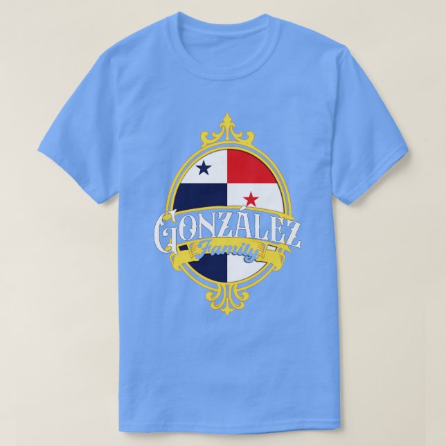 Gonzalez Familie Panama Flag T-Shirt (Design vorne)