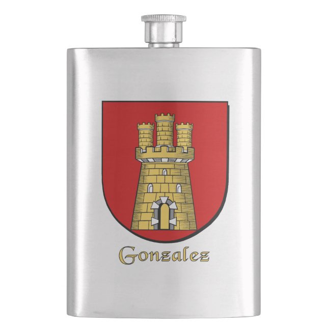 Gonzalez Heraldic Shield Flachmann (Vorderseite)