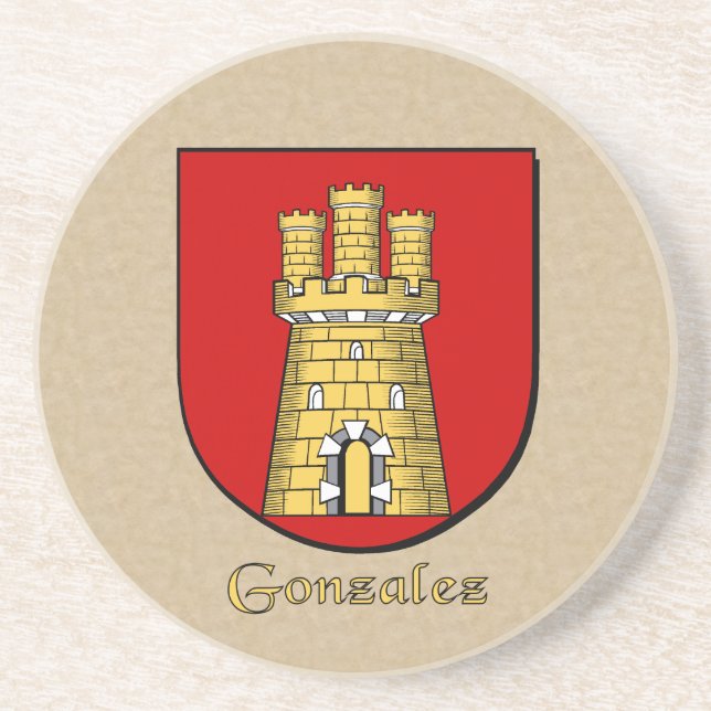 Gonzalez Heraldic Shield Untersetzer (Vorne)