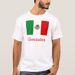 Gonzalez-mexikanische Flagge T-Shirt