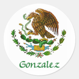 Gonzalez Mexikos Nationales Siegel Runder Aufkleber