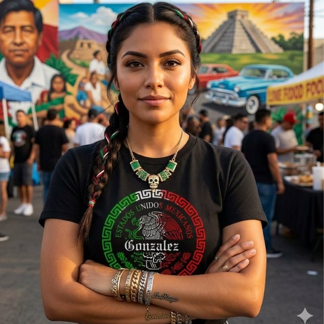 Gonzalez Nachname mexico Emblem Shirt (Gonzalez Last name T-shirt)
