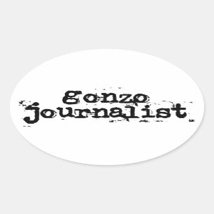 Gonzo Journalist Ovaler Aufkleber